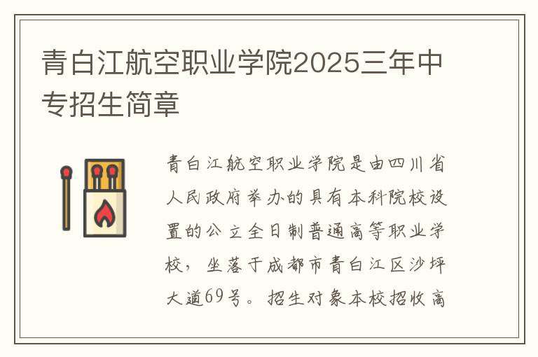 青白江航空职业学院2025三年中专招生简章