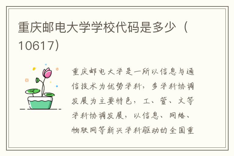 重庆邮电大学学校代码是多少（10617）