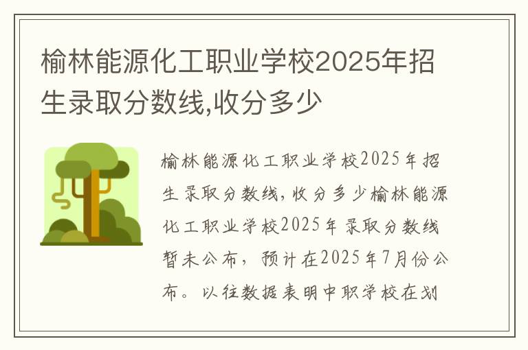 榆林能源化工职业学校2025年招生录取分数线,收分多少